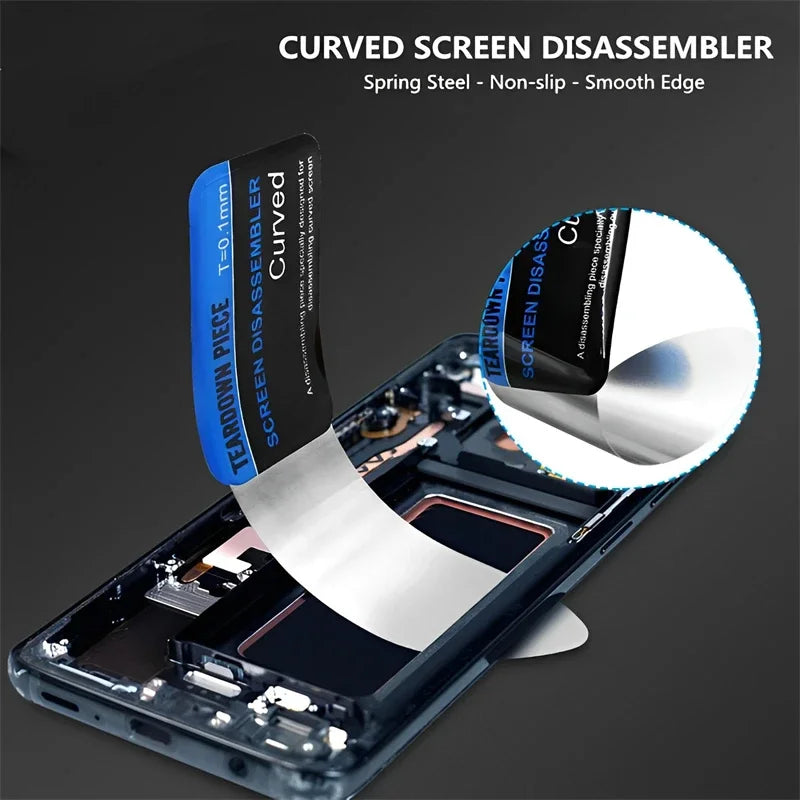 Mobile Phone Curved 1-5Pcs LCD Screen Spudger Opening Pry Card Tools Ultra Thin Flexible Mobile Phone Disassemble Steel Metal Vue
