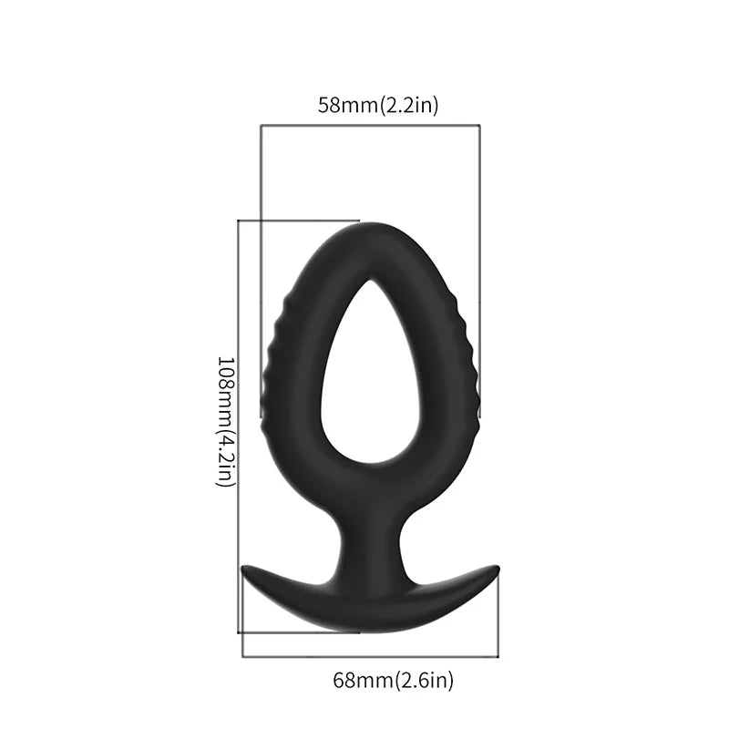 Hollow Silicone Back Intimate Trainer 3 Sizes External Prostate Massage Portable Outdoor Progressive Dilating Tool for Adults Vue M