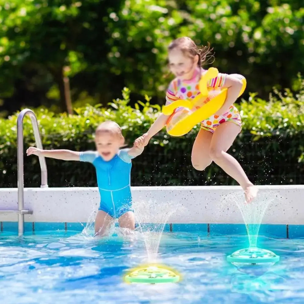 5 Light Modes USB Rechargeable Pool Fountain 4 Spray Modes Wireless Remote Control Floating Fountain Pump Energy Efficient Vue