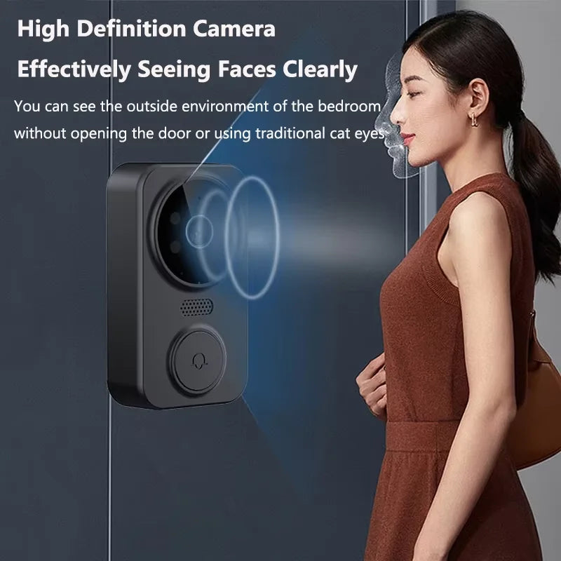 Wireless Video Doorbell Camera Bundle, Smart Security Camera with Night Vision, 2.4G WiFi, HD, Motion Detection, Cloud Storage Vue