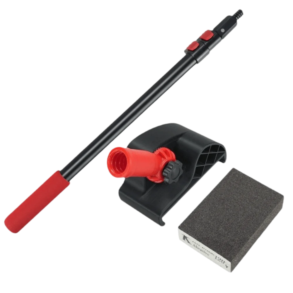 Aluminum Telescopic Pole Wall Sanding Frame Multi-direction Swivel Replaceable Square Sanding Pad Putty Polisher Swivel Head Vue