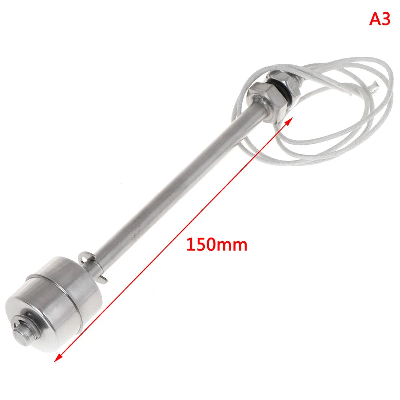 1PCS Stainless Steel Float Switch Double Ball Float Switch Tank Liquid Water Level Sensor Tank Pool Flow Sensors Vue 150mm