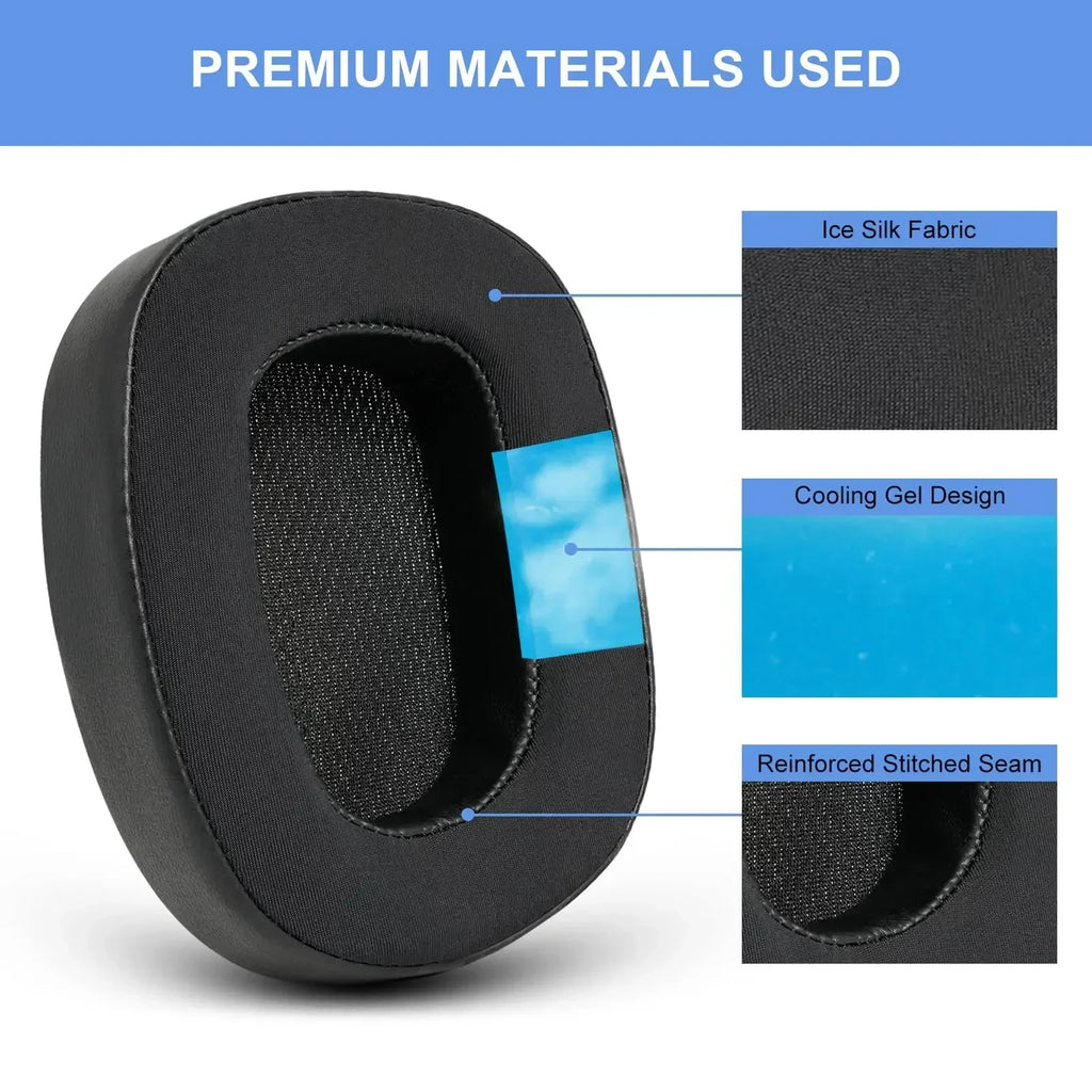 Cooling Replacement Earpads Cushions Compatible with Logitech G633 G933 Gaming Headset Vue