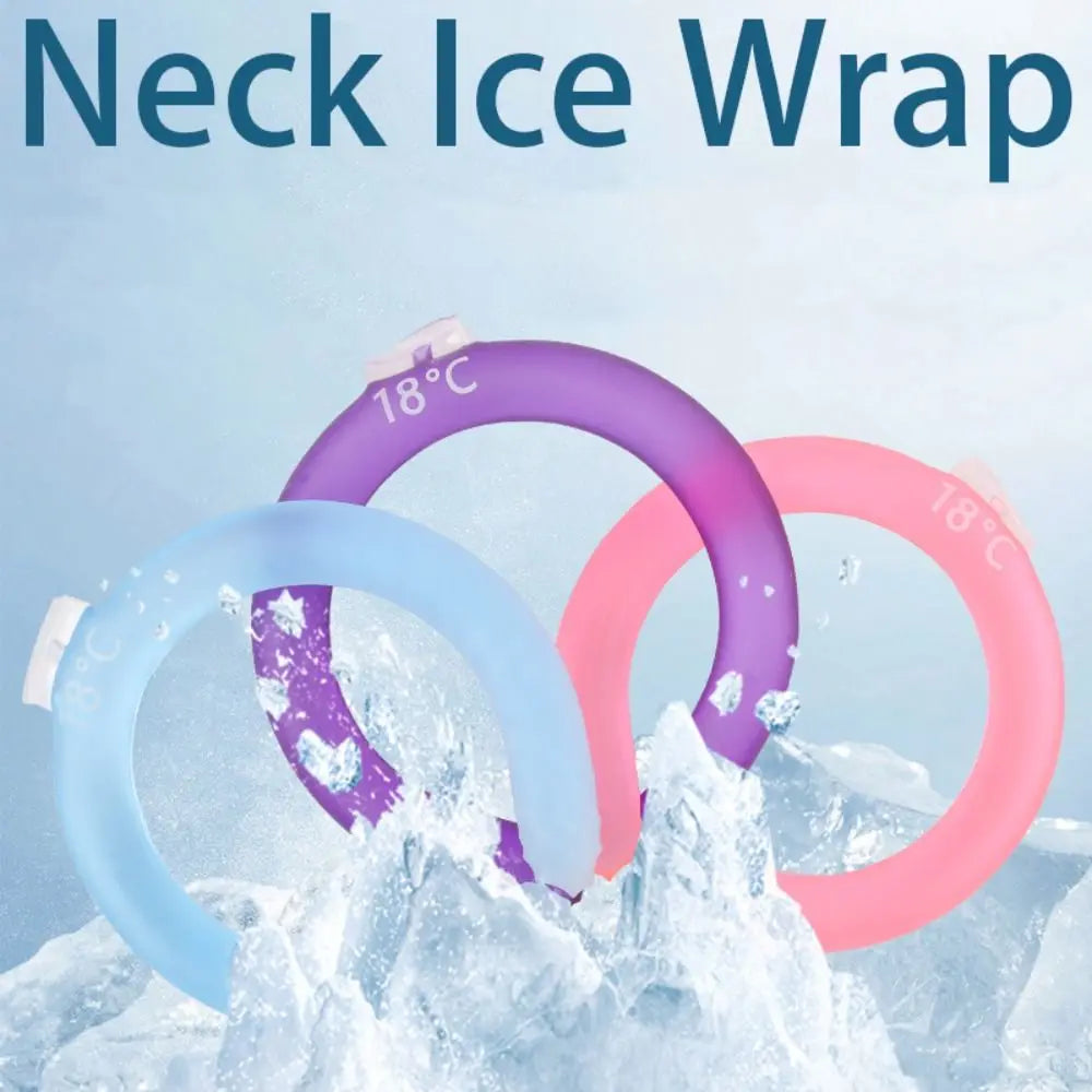 Tube Neck Cooler Ice Reusable Cooling Ring Gel Liquid Maker Wraps