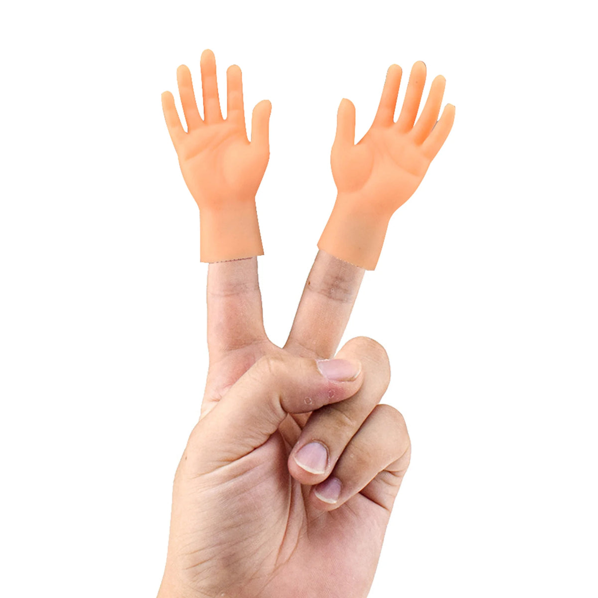 Tiny Hands Left & Right Hand Soft Touch PVC Plastic Hands Mini Finger Puppets Small Hands Model Toys for Parties Music Festivals Vue