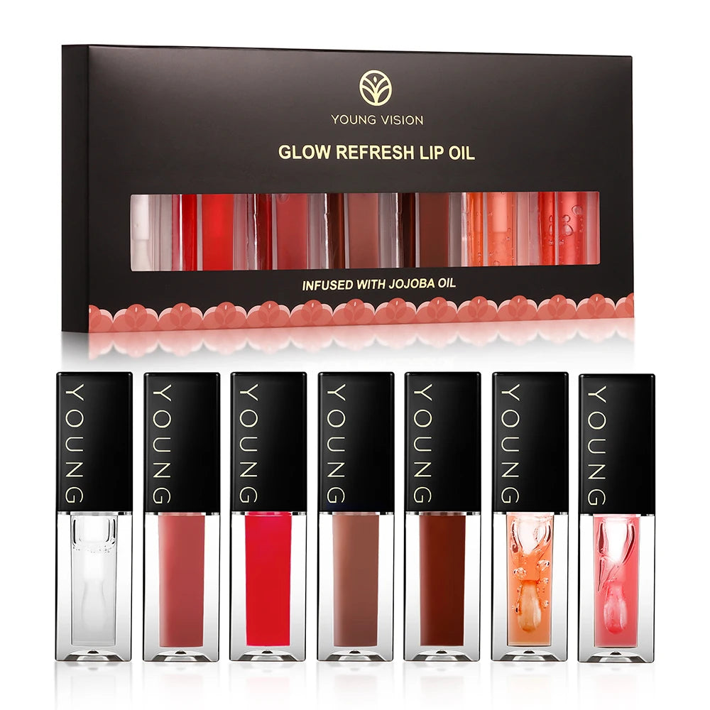 YOUNG VISION Moisturizing Lip Oil Set Plumping Lip Gloss Beauty Sensual Plumping Lip Gloss Oil Tinted Essence Set Vue