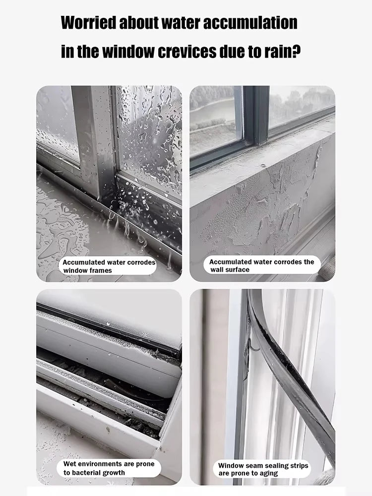 Window water blocking bar home window rain Flashing board aluminum alloy window edge waterproof Water Deflector sealing strip Vue
