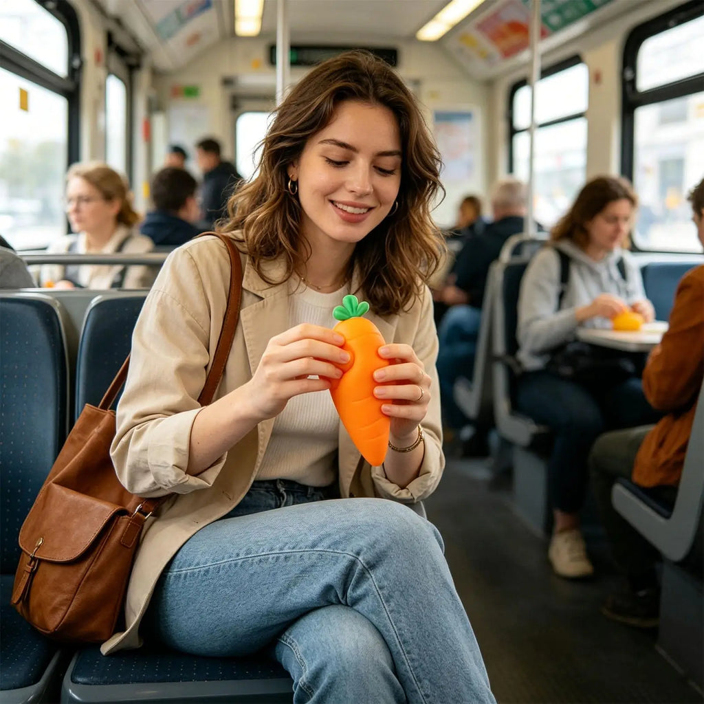 31cm Giant Carrot Squish y Toy, Super Soft Sensory Fidget Stress Relief, Large Plush Anxiety Calming Gift For Adults Kids Office Vue