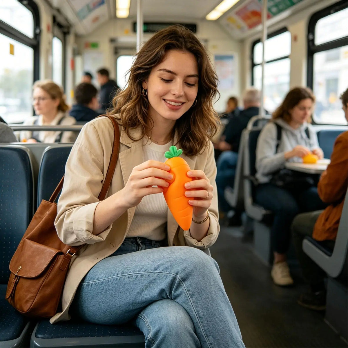 31cm Giant Carrot Squish y Toy, Super Soft Sensory Fidget Stress Relief, Large Plush Anxiety Calming Gift For Adults Kids Office Vue