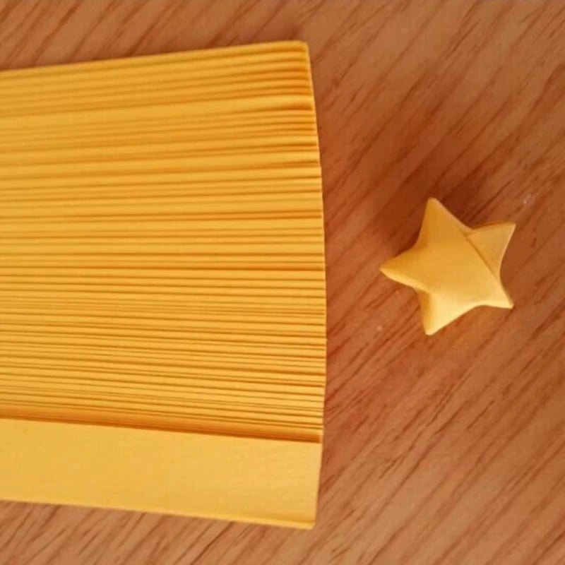 Origami Lucky Star Ribbons Colors Strips Paper Folding Kit Lucky Wish Star Decoration Wishing Star For Kids (Random Color) Vue