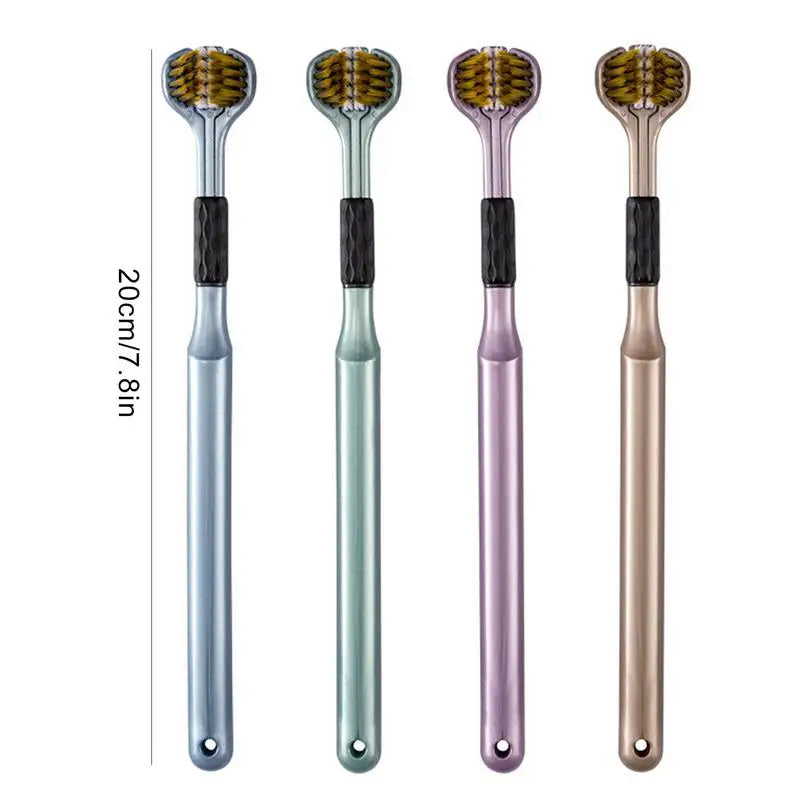 1pc 3D Stereo Toothbrush Ergonomic Handle Special Needs Three-Sided Toothbrush Ultra Soft Bristle eeth Brush for Oral Health Vue