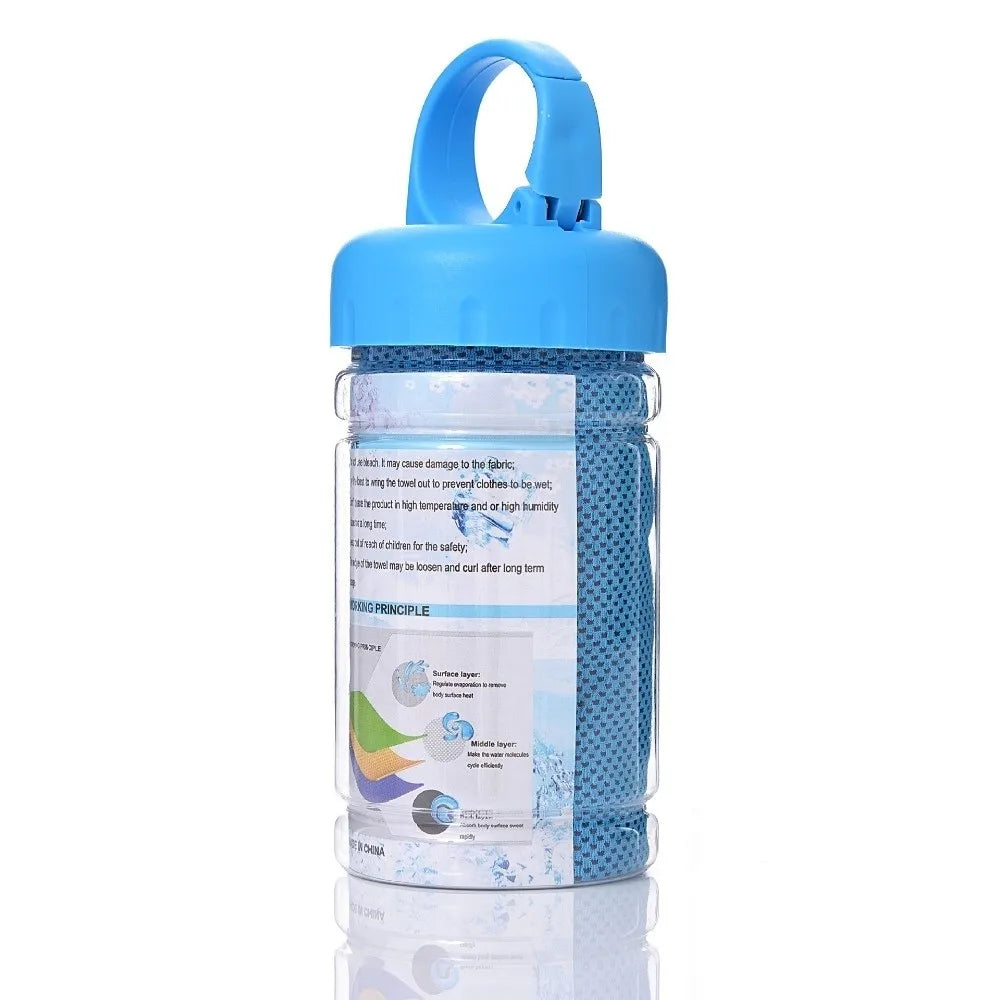 Breathable Cooling Towel Quick Drying Ultra Soft Ice Wipes Vue Light Blue