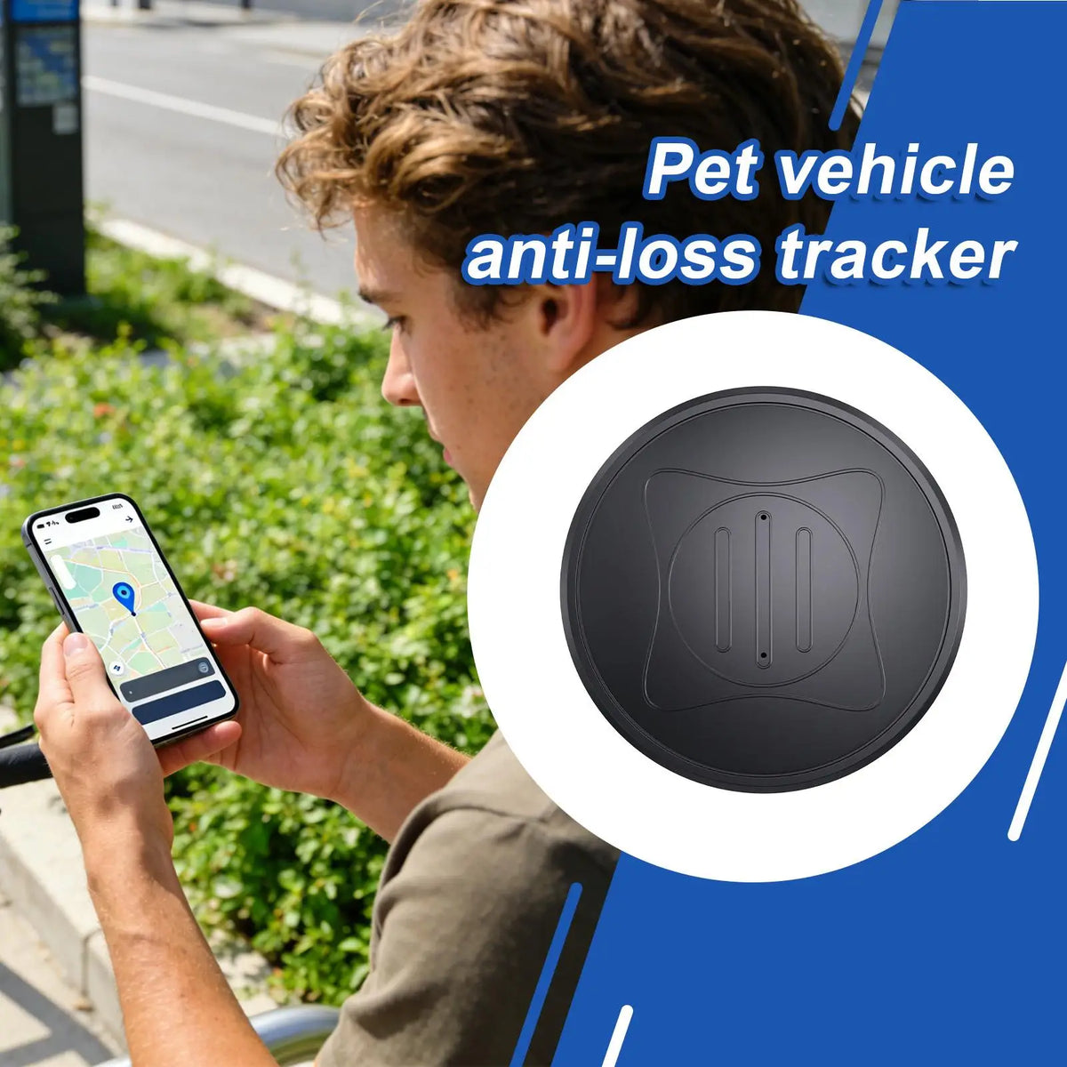 Magnetic Undetectable Anti Theft Real Time GPS Tracker Car Tracker for Pet Activity Auto Dog Cat Kids Seniors Family Travel Camp Vue