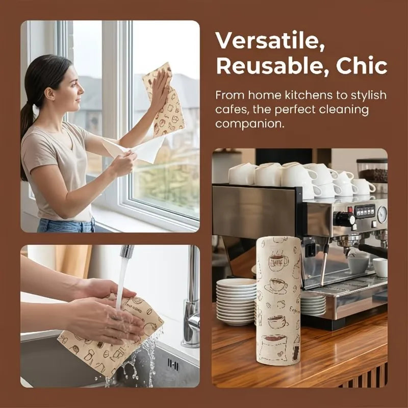 Pull Apart Microfiber Roll Towels Reusable Lint Free for Car Washing Kitchen Cleaning Oil Absorbent Dishcloth Wipes Vue