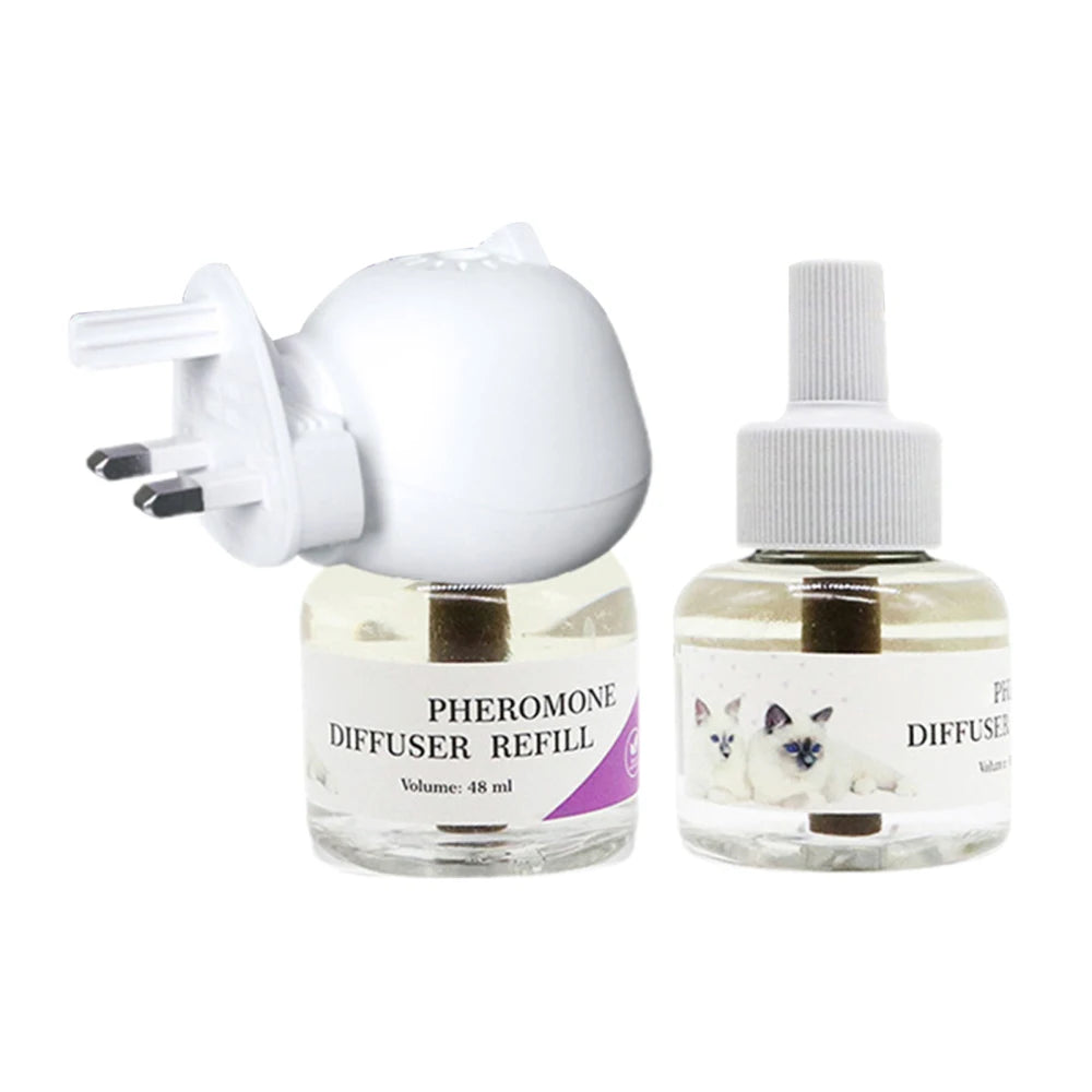 US/EU/UK Pheromone Diffuser To Calm Cats Calming Pheromone Diffuser For Calm Relaxing Home Indoor Cat Calming Aid Supplies Vue UK