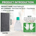Professional Complete Gold Testing Kit Scratch Stone 10K 14K 18K 22K 24K Tester Silver Solutions for Adults Families Enthusiasts Vue 1 set