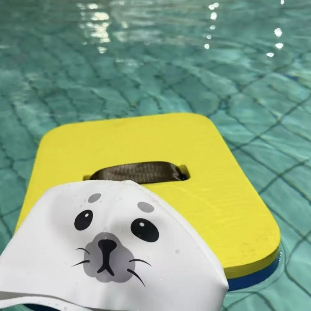 Funny Waterproof Swimming Caps Ear Protection Comfortable Silicone Swim Caps Elastic Animal Printed Seal Swim Hat Water Sports Vue