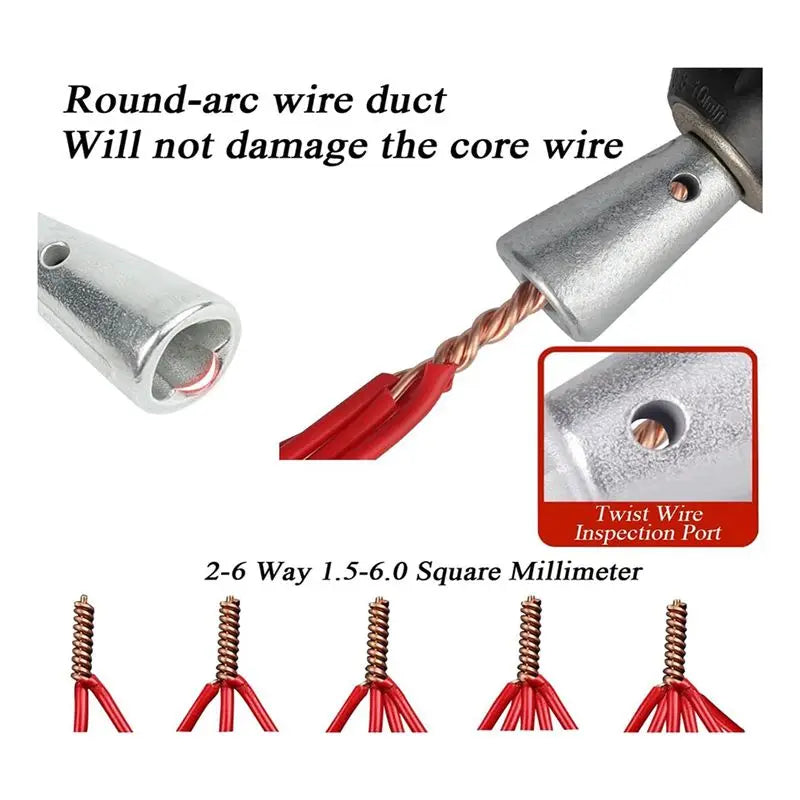 ABKW-Manual Wire Stripper And Wringer, Electrical Wire Twister 2-6Directions Simultaneous Stripping 2Pc Vue