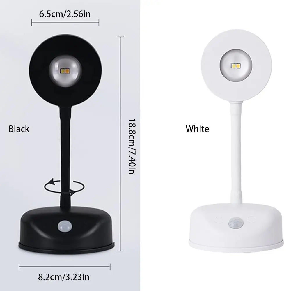 LED Wireless Spotlight Battery Operated Cat-Eye Bulb Wall Lamp Motion Sensor 360° Rotation Picture Light Artwork Lighting Vue