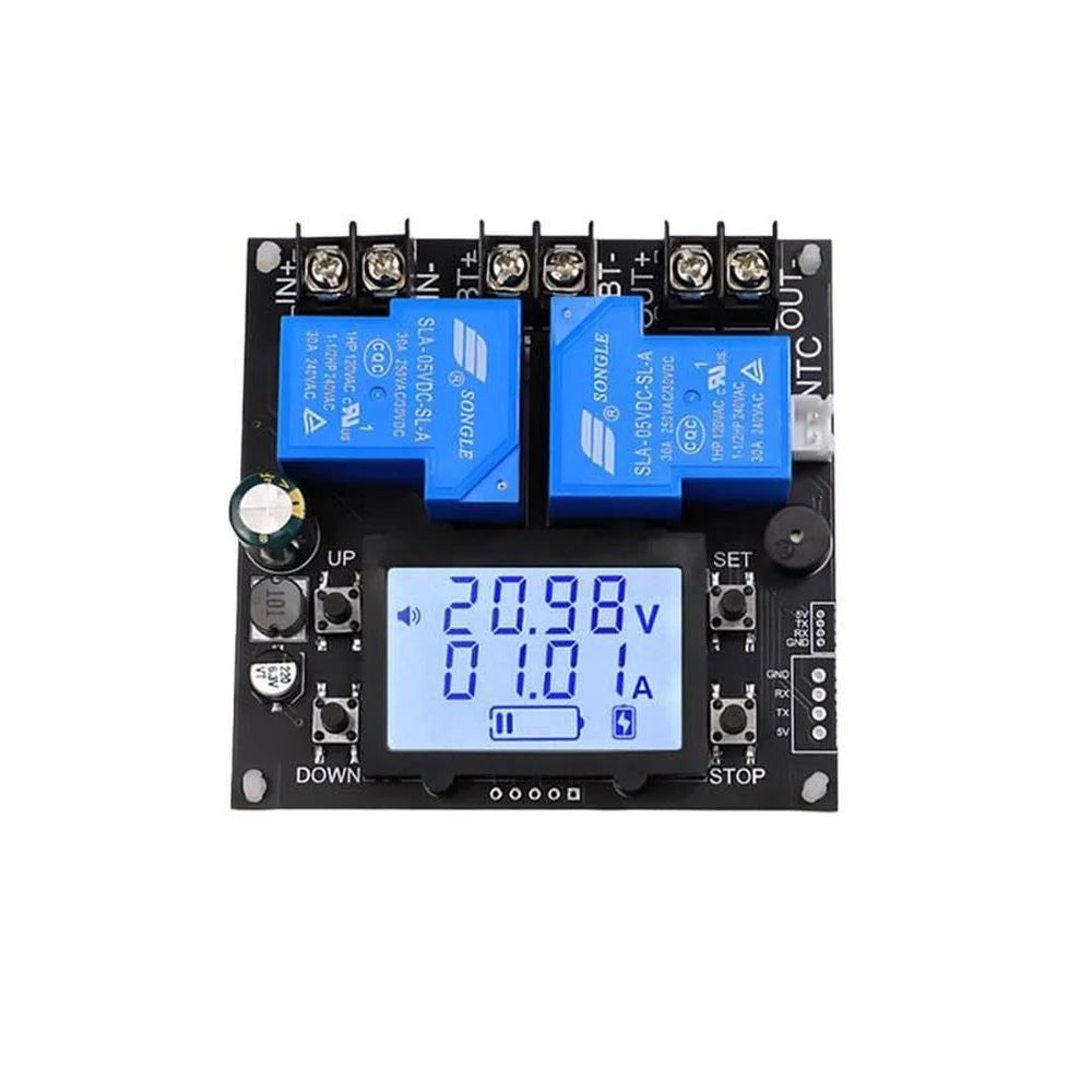 30A Auto Battery Charge Discharge Manager 10-110V UPS Module Undervoltage Overcharge Protect High Precise 0.01A 0.01V Resolution Vue