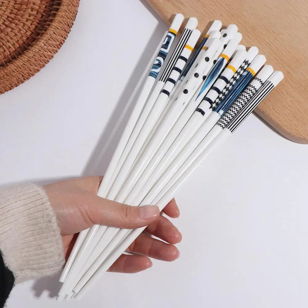 24.5cm High Temperature Resistance Bone Porcelain Household for Noodle Long Chopsticks Kitchen Tool Sushi Chopstick Tableware Vue