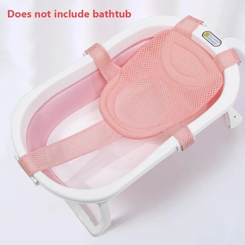 vvocci Anti-slip Baby Bath Newborn Adjustable Bathtub Pillow SeatCushion Cross-shaped NetMat baby Bathtub Shower Cradle Bed Seat Vue B164 Pink