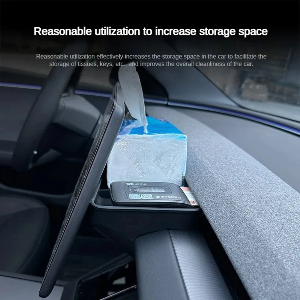 Center Console Organizer Storage Box for Tesla Model 3 Y YL Juniper Standard 2026-2021 Glasses Holder Dashboard Tray Accessories Vue