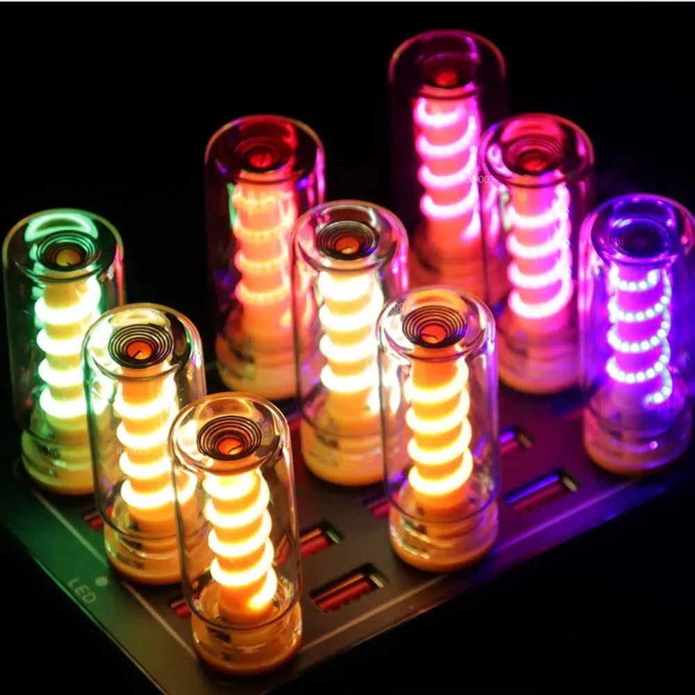 Touch Control USB Night Light Spiral Filament Dimming LED Atmosphere Lamp Portable Decorative Lighting Mini Nightlight Vue