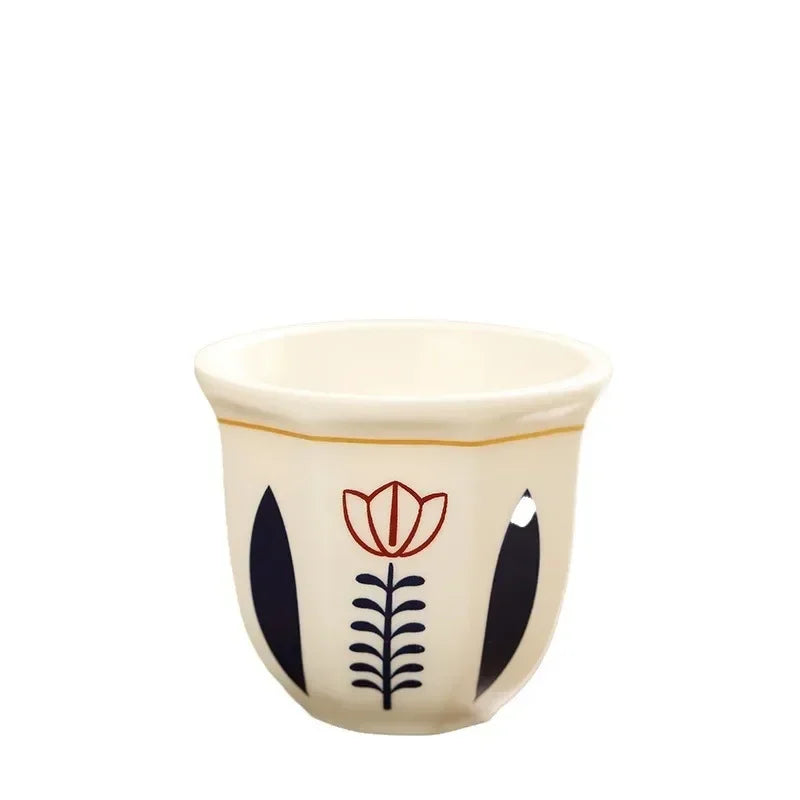 180ml Tea Cup Garland Hand Held Espresso Ceramic Cup Cappuccino Coffee Cup Turkish Coffee Cups Handmade Ceramic Cappuccino Cups Vue