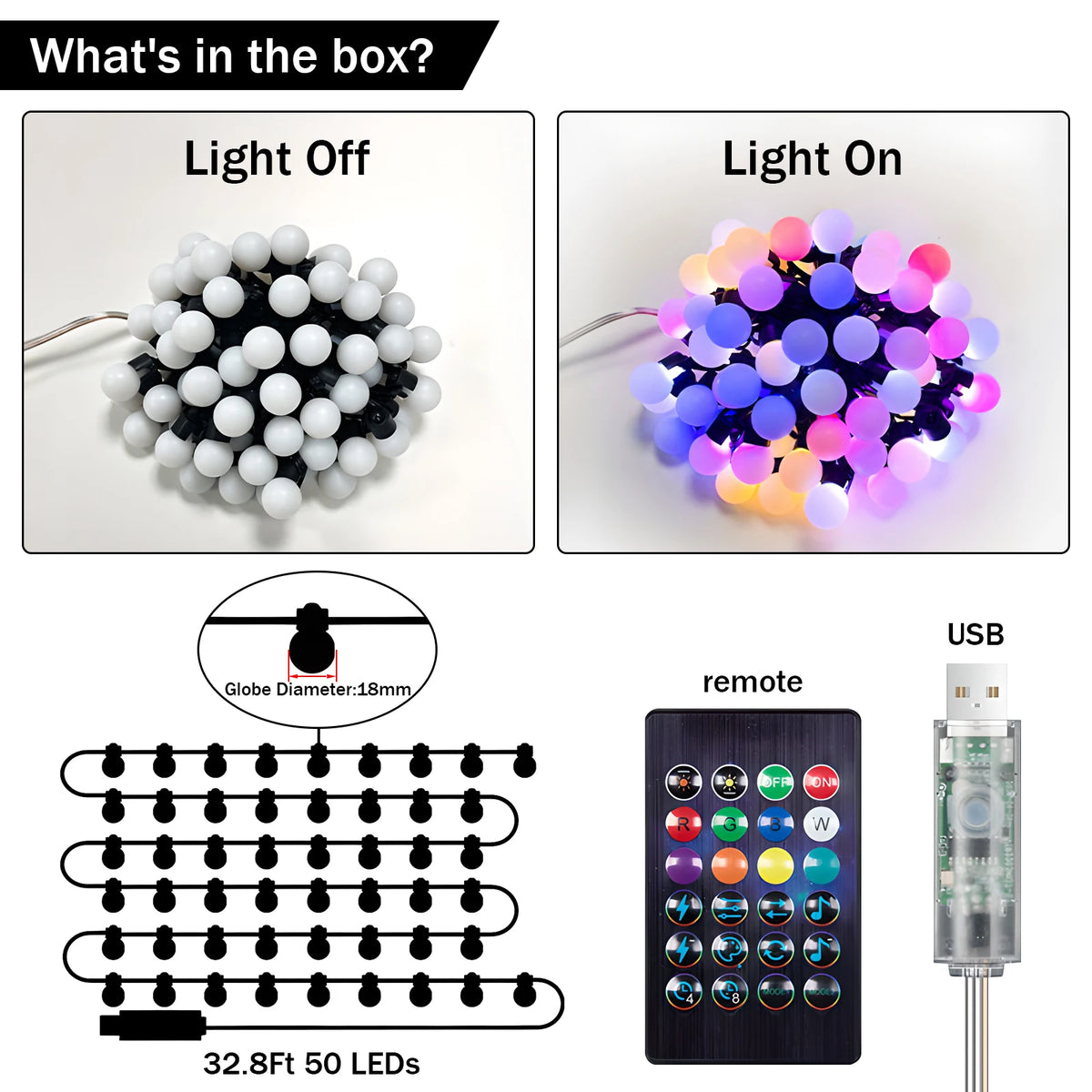 WS2812B RGB LED String Garland Light 10m 5m Smart IC APP Bluetooth Remote Fairy Lights Dreamcolor Garden Party Christmas Decor Vue 10M 50LED