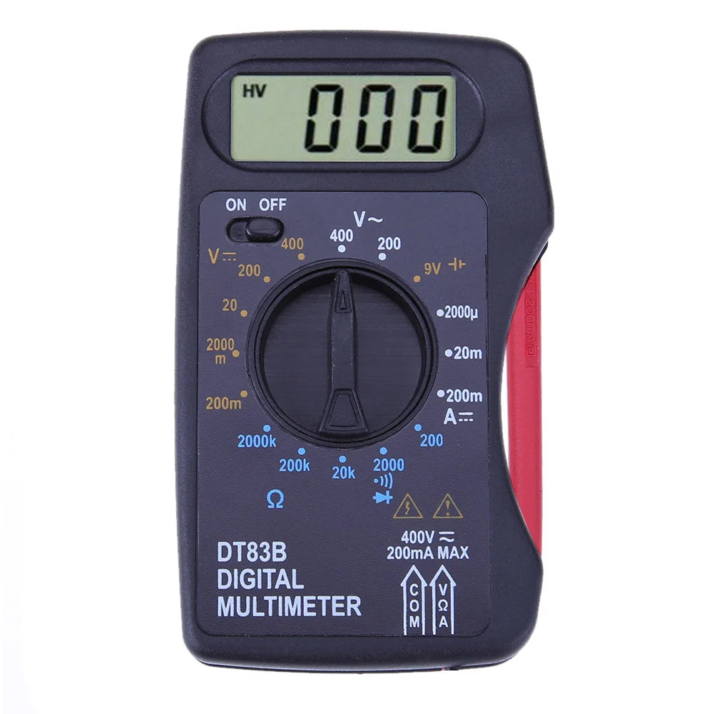 DT83B Digital Multimeter Mini Pocket Ammeter Handheld Voltmeter Ohm Voltage Current Meter 1999 Counts Battery Capacity Tester Vue Digital Multimeter