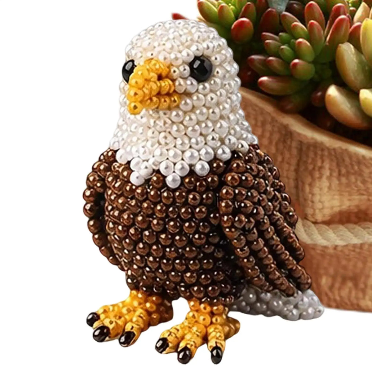 3D Beaded Bird DIY Kit, Cute Animal Beadwork Craft Set, Creative Handmade Figurine for Home Desk Shelf Decor Party Gift Vue