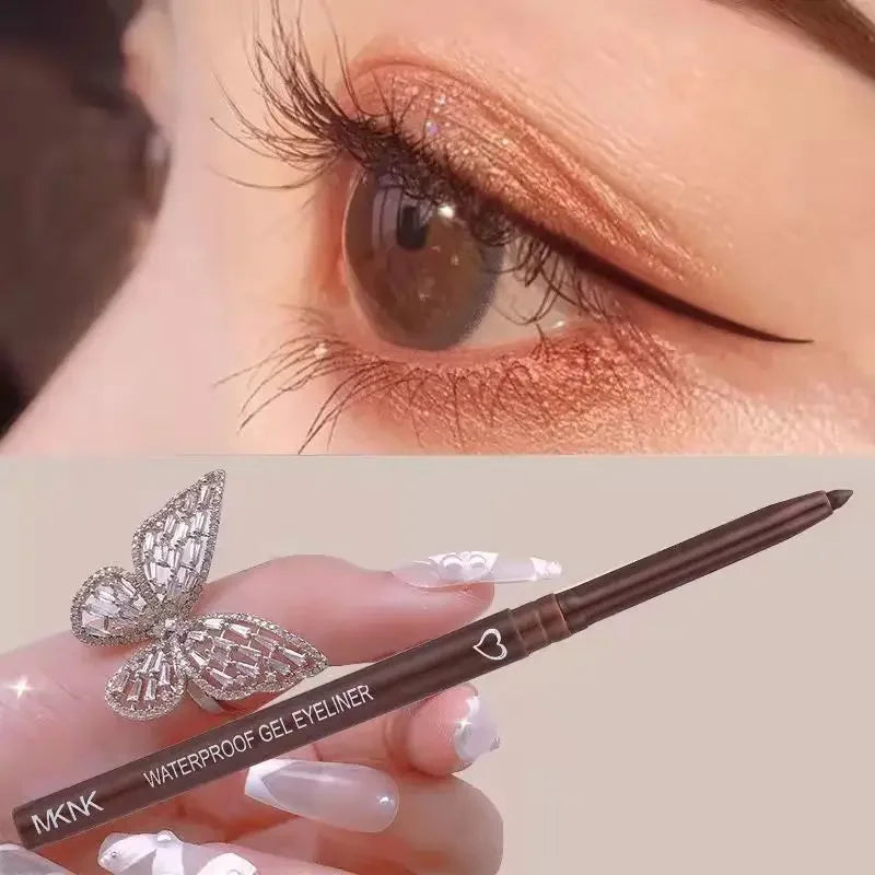 Matte Silkworm Eyeliner Pen Lasting Waterproof Not Blooming Shiny Quick Drying Eye Liner Gel Pen Brown Eye Shadow Pen Makeup Vue