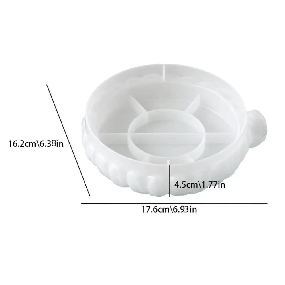 Cute Silicone Rabbit Tray Mold Round Non-stick Easter Mold Handmade Soft Plaster Mould Easter Decor Vue