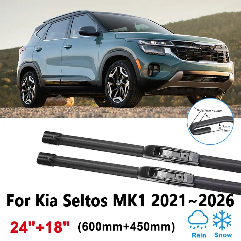 Kia Seltos 2021–2026 Beam Wiper Blades 24"+18" | Front Set Beam Wiper Blades Vue