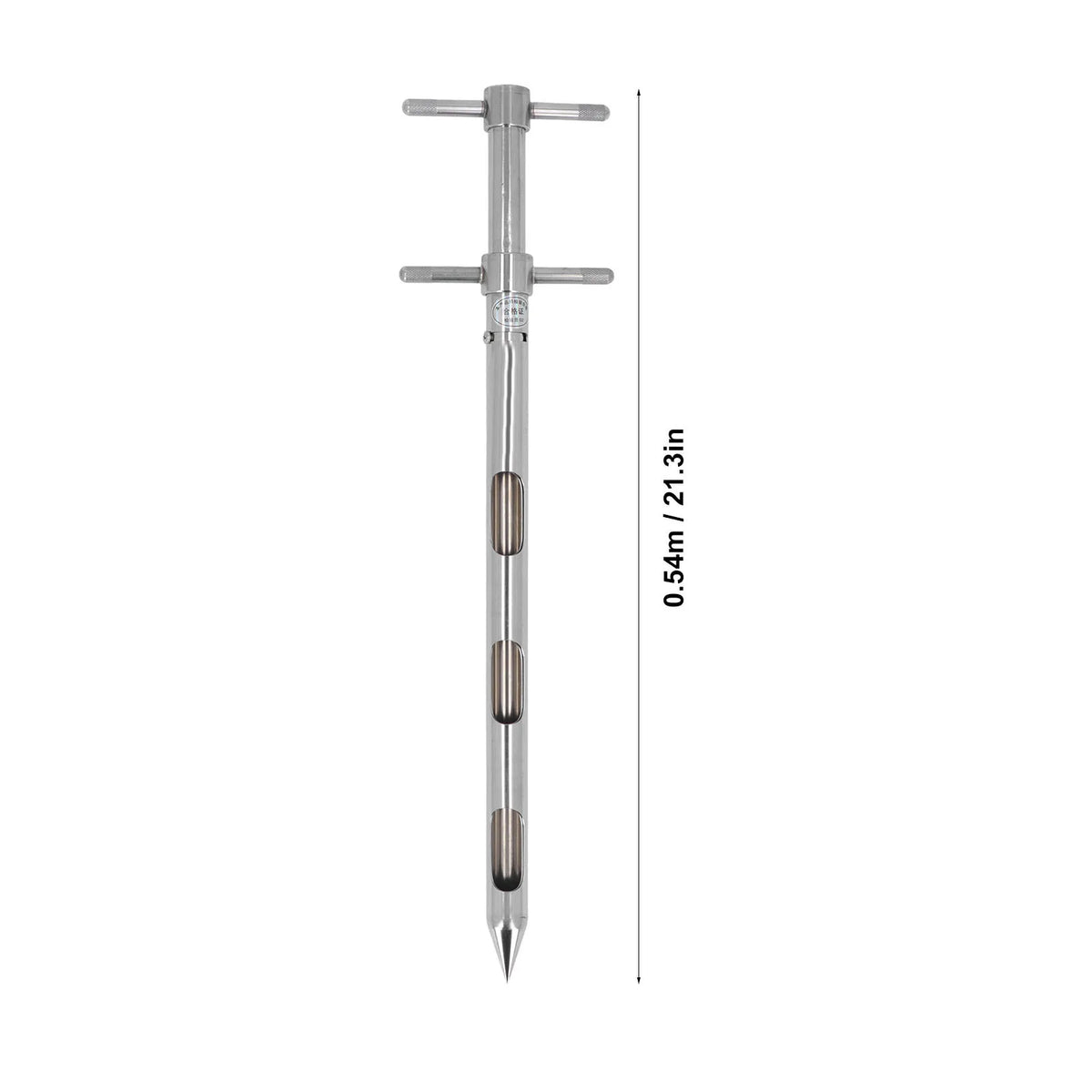 Soil Sampler Probe Soil Probe 0.54m 304 Stainless Steel Rotation Handle Pointed Design Soil Sampler Probe with Scale Vue