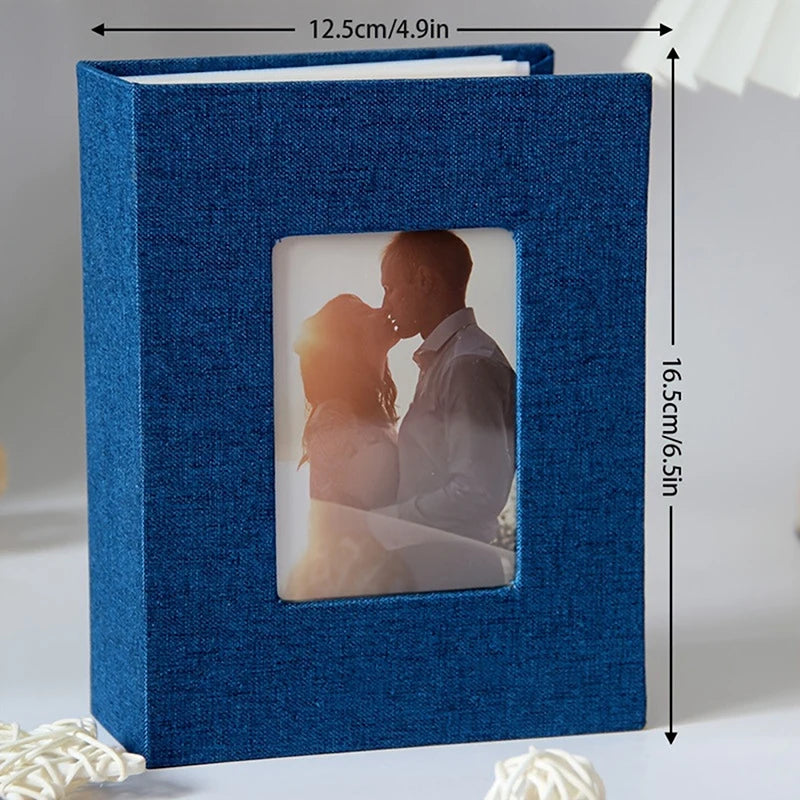 New Photo Album 100 Pockets Photo Album 4x6 Photos Linen Cover Slip-in Picture Albums DIY Writable Photo Storage Children Growth Vue