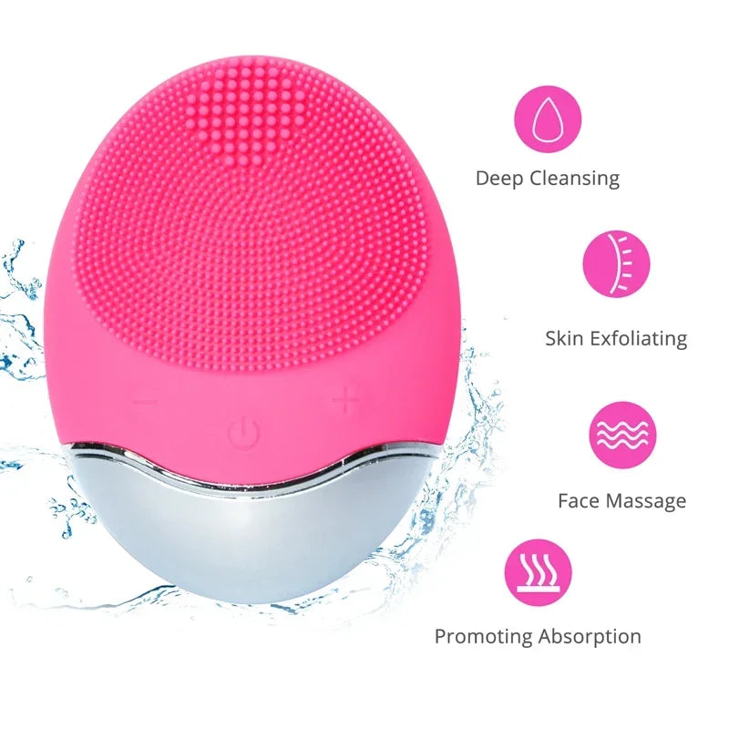 Electric Sonic Facial Cleansing Brush – Deep Pore Cleanser Facial Cleansing Brush Vue