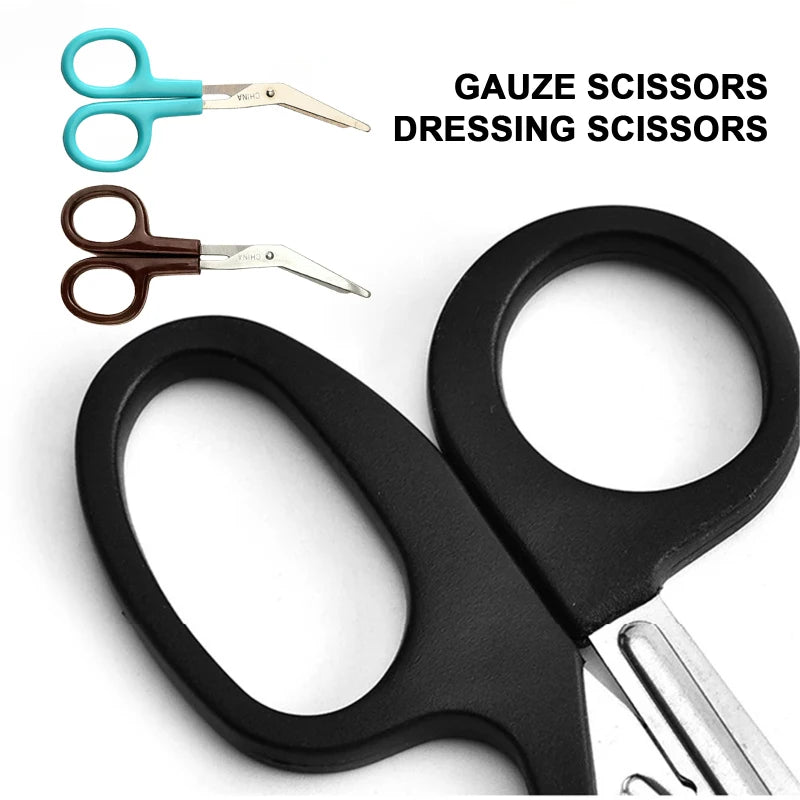 3Pcs Gauze Scissor Stoma Scissors Paramedic Wire Cutters Medical Scissor First Aid Kit Scissor Shears Needlework Accessories Vue