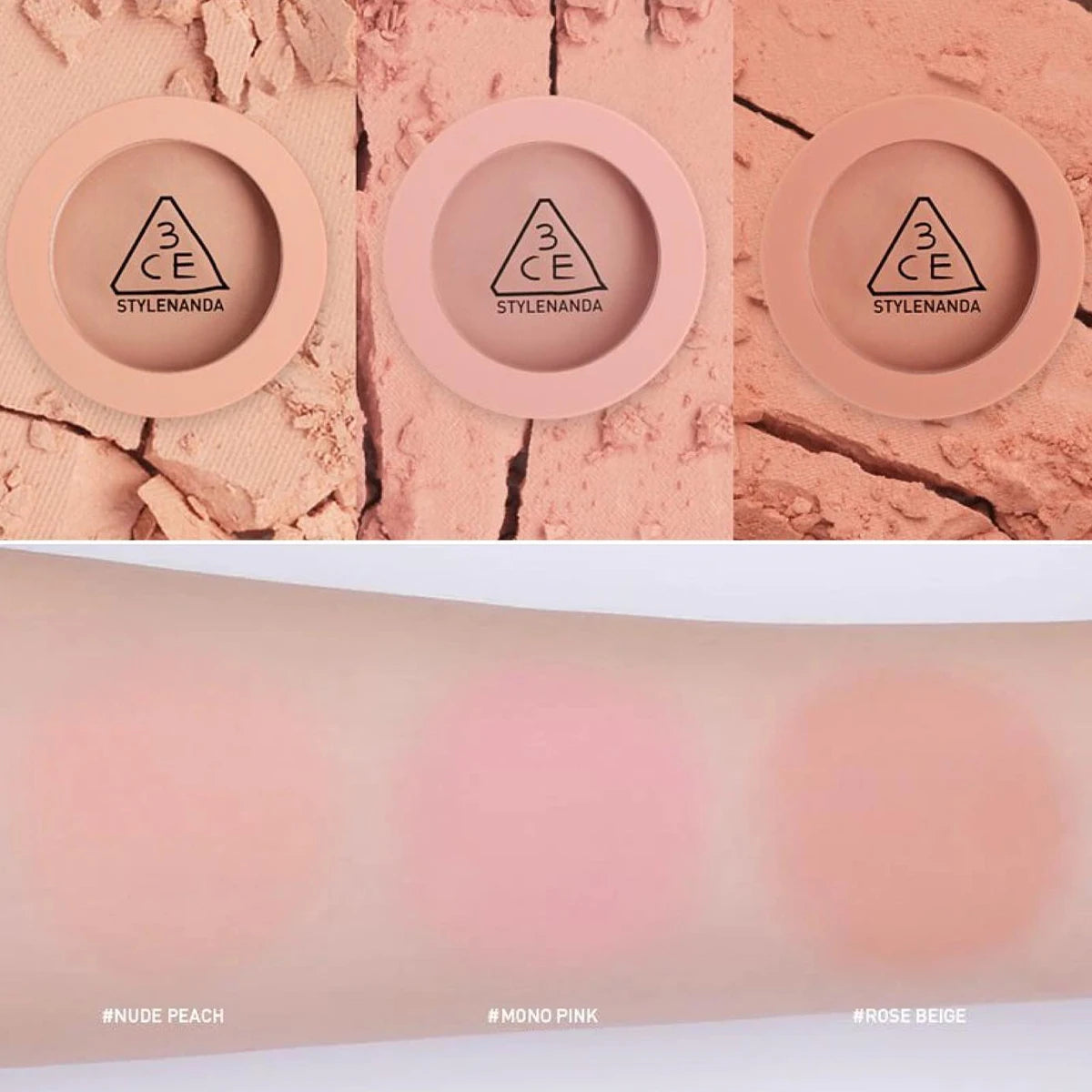 3CE NEW Mood Recipe Face Blush,Natural Color Payoff,Complexion Brightening,Quick Application,Korean Cosmetic,Korean Makeup Vue