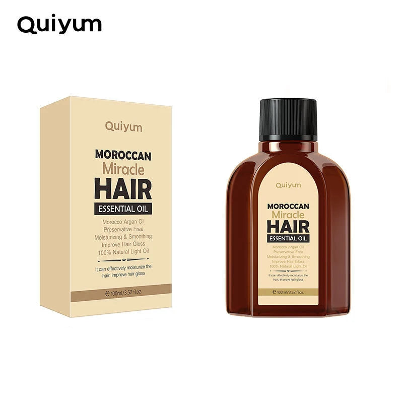 100ML Hair Care Oil Moroccan Pure Argan Hair Essential Oil for Dry Hair Types Multi-functional Hair Care Products for Woman Vue 100ml