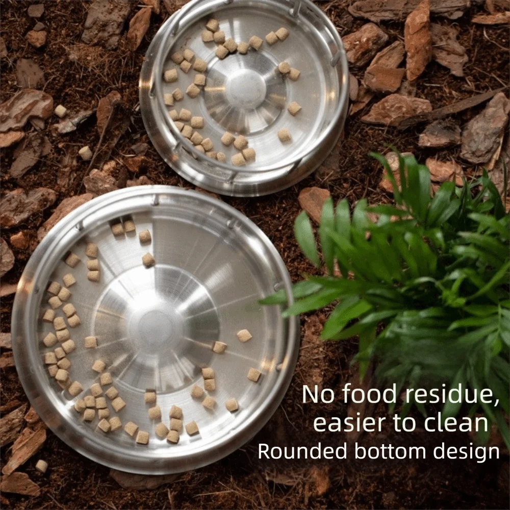 Large Capacity Turtle Stainless Steel Feeder Wear Resistant Fence Design Tortoise Food Dish Anti-overflow Wide Mouth Vue