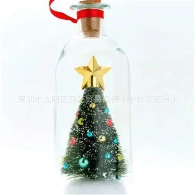 Christmas Tree Message In A Bottle Scroll For Table Decor Home Display Party Centerpiece For Holiday Season Gift For Couples Vue
