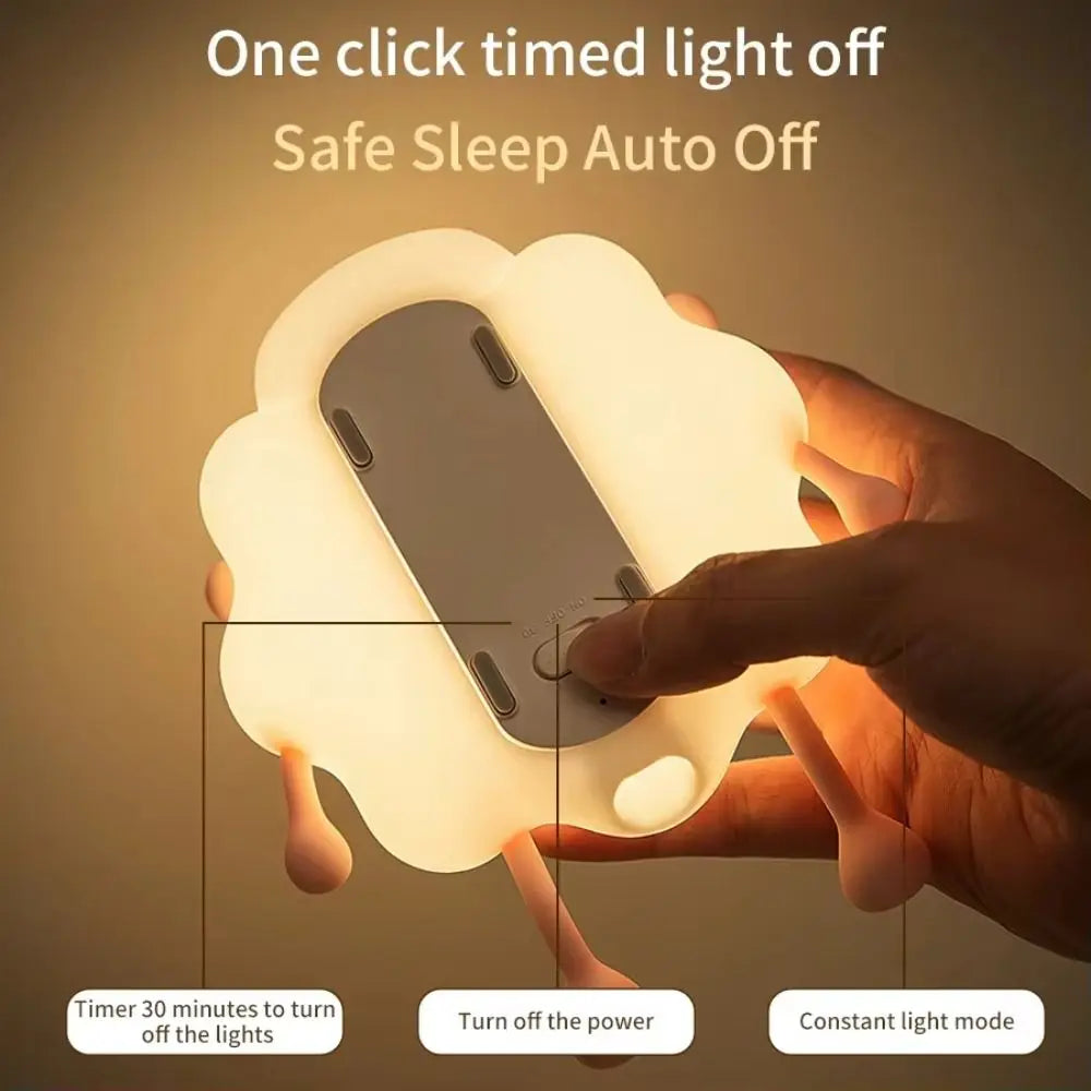 Touch Sensor Silicone Lamb Night Light Three Level Dimmable LED Sheep Night Lamp Ambient Lighting Timer Function Vue