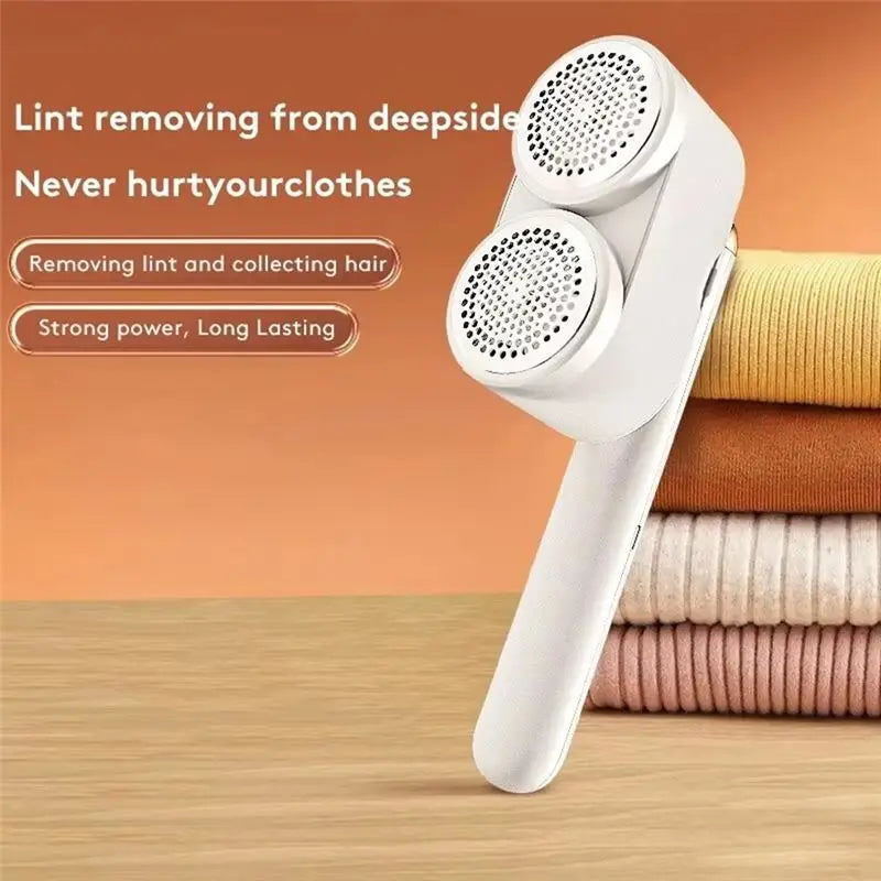 ABKW-Double-Head Hair Ball Trimmer Portable Electric Lint Remover Efficient Hair Suction Vue