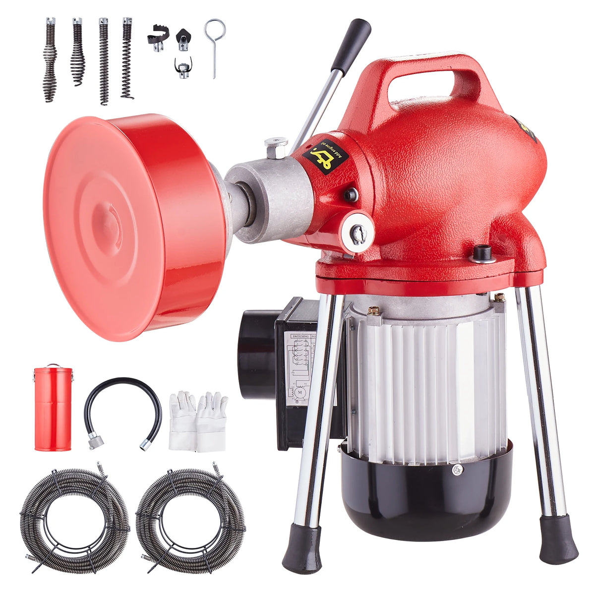 120 FT Electric Drain Cleaner Sewer Snake Auger & 7 Cutters Electric Drain Auger Vue