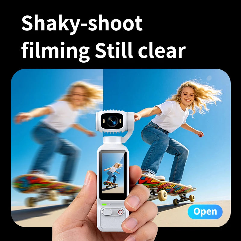 4K HD Handheld Pocket Vlog Camera LK-032 180° Rotatable Lens Anti Shake Portable Gimbal Action Video Camera Vue
