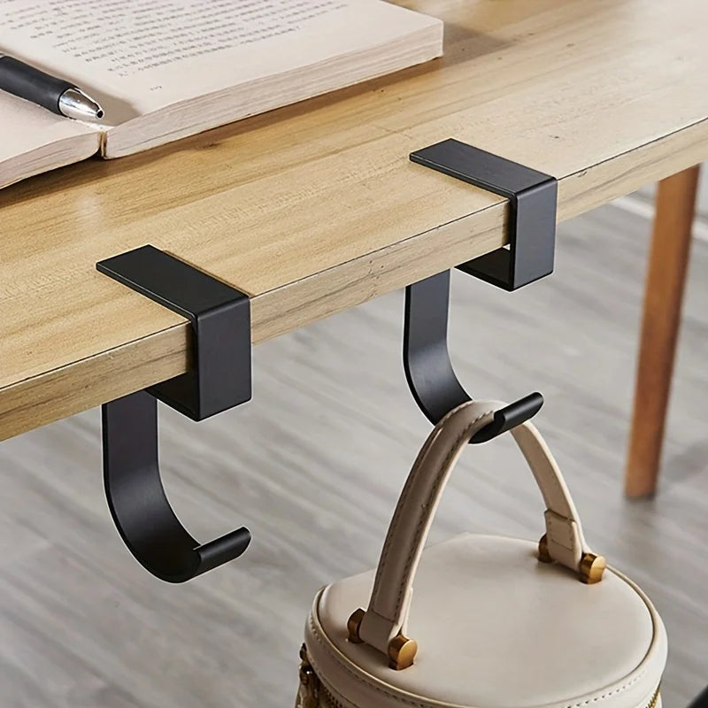 5-Shaped Bag Holder For Deskside, Table Side Hanger Bag Hook, Non-Sticky Removable Hook, Detachable And Mobile Hook Vue