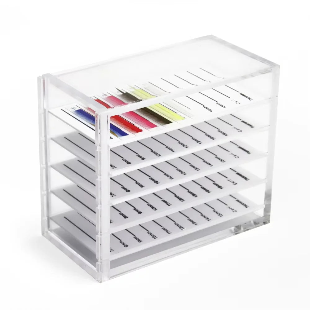 5-Layer Acrylic Lash Organizer & Eyelash Extension Storage Box Lash Storage Organizer Vue