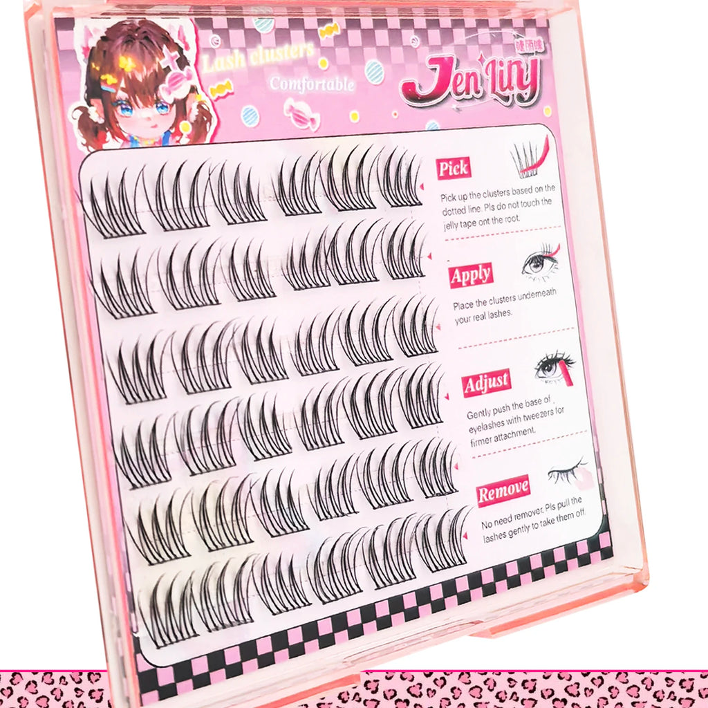 Self Adhesive Eyelashes Cluster Lashes No Glue Individual Lashes Soft Idol Lash Clusters Reusable Self Adhesive Lashes Vue Idol-36 Clusters